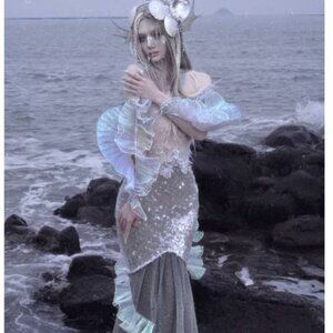 Mermaid Siren Costume Halloween Ethereal Cosplay